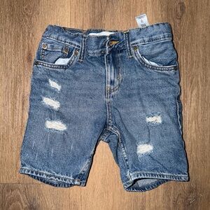 Levi's Kids Blue Distressed Denim Shorts